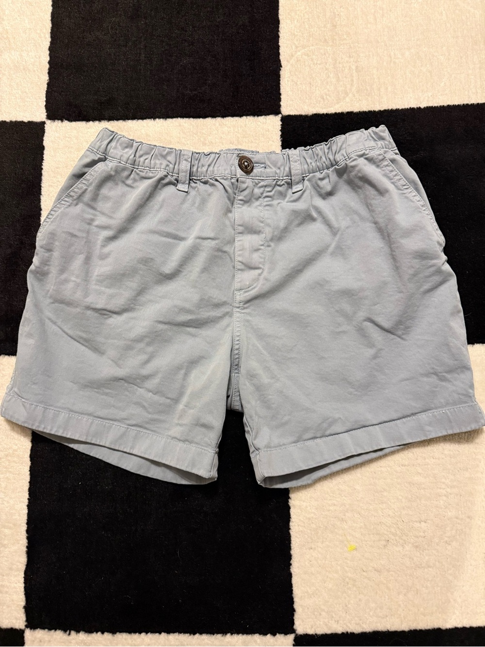 chubbies Light Blue Elastic-Waist Flat Front Shorts